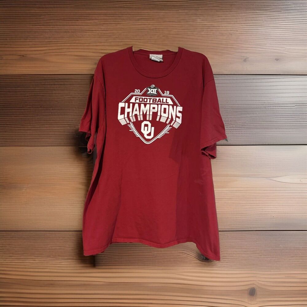 Oklahoma Sooners Fanatics Shirt Mens 3XL 2019 Big 12 Football Champions OU Tee
